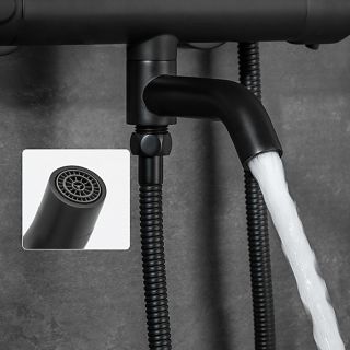 Душевая стойка Gappo G2490-6 с термостатом чёрный